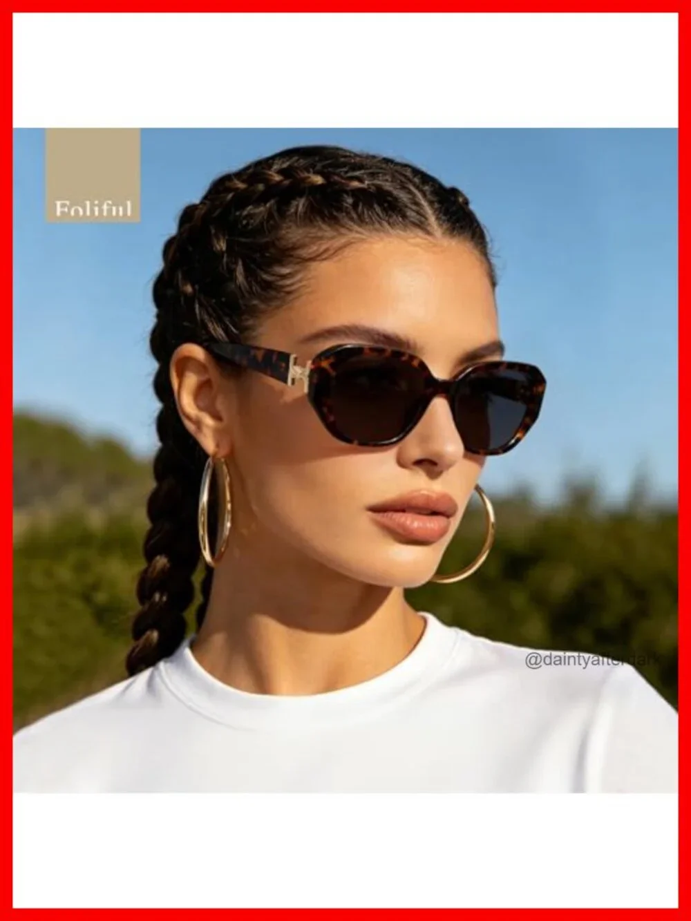 Oversized Polarized Square Frame Sunglasses UV Protection Women Trendy